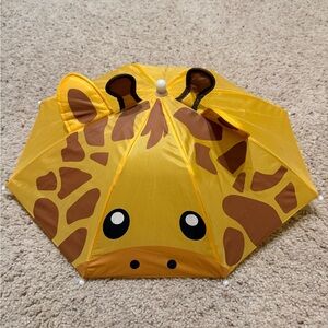 Toddler Yellow Giraffe Hat Umbrella